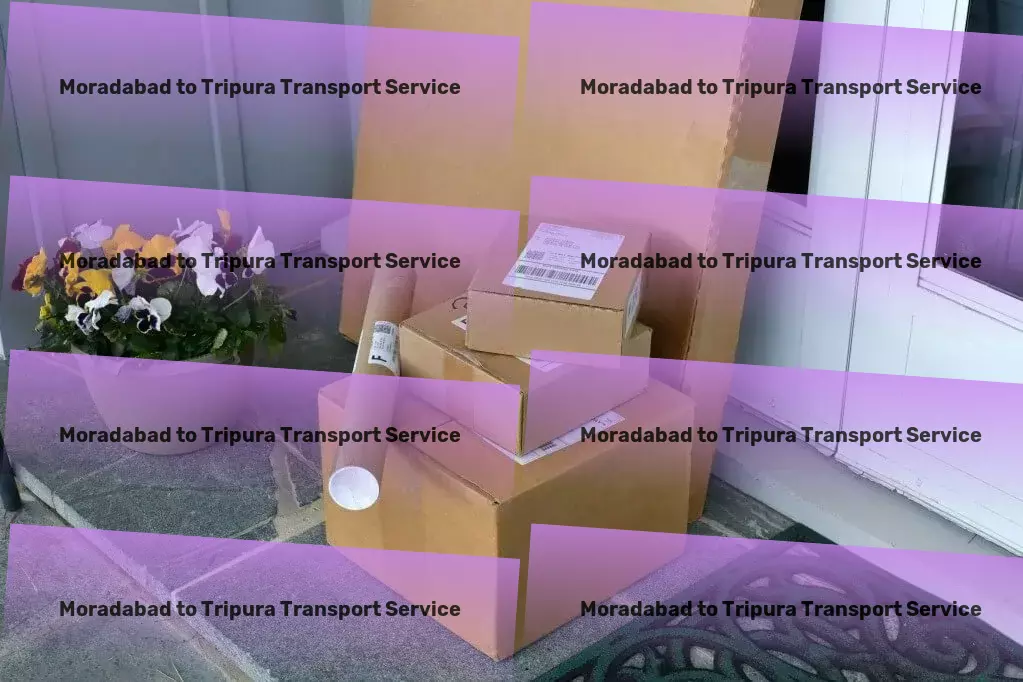 Moradabad to Tripura Bike Transport And Scooty Courier Transforming Indian logistics with unparalleled service! - Reliable freight forwarding